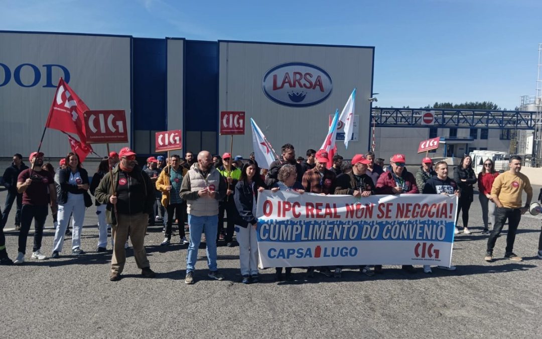 Personal de CAPSA se moviliza para exigir a la empresa que aplique el incremento salarial al IPC fijado por el convenio