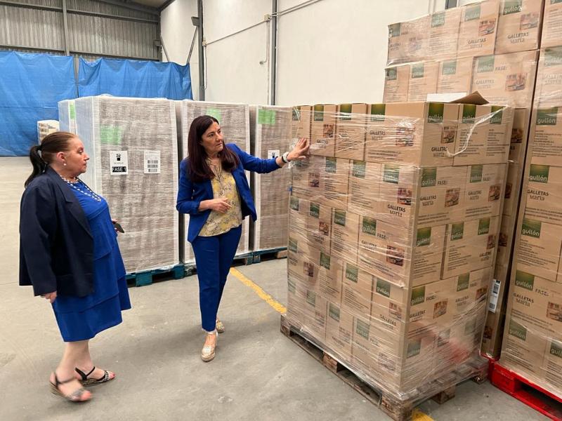 Isabel Rodríguez supervisa el reparto de 113 toneladas de alimentos en la provincia de Lugo para atender la más de 8.500 personas en situación de vulnerabilidad