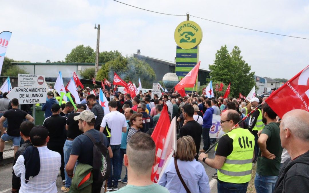 La cuarta jornada del paro metalúrgico de Lugo registra un seguimiento del 95%