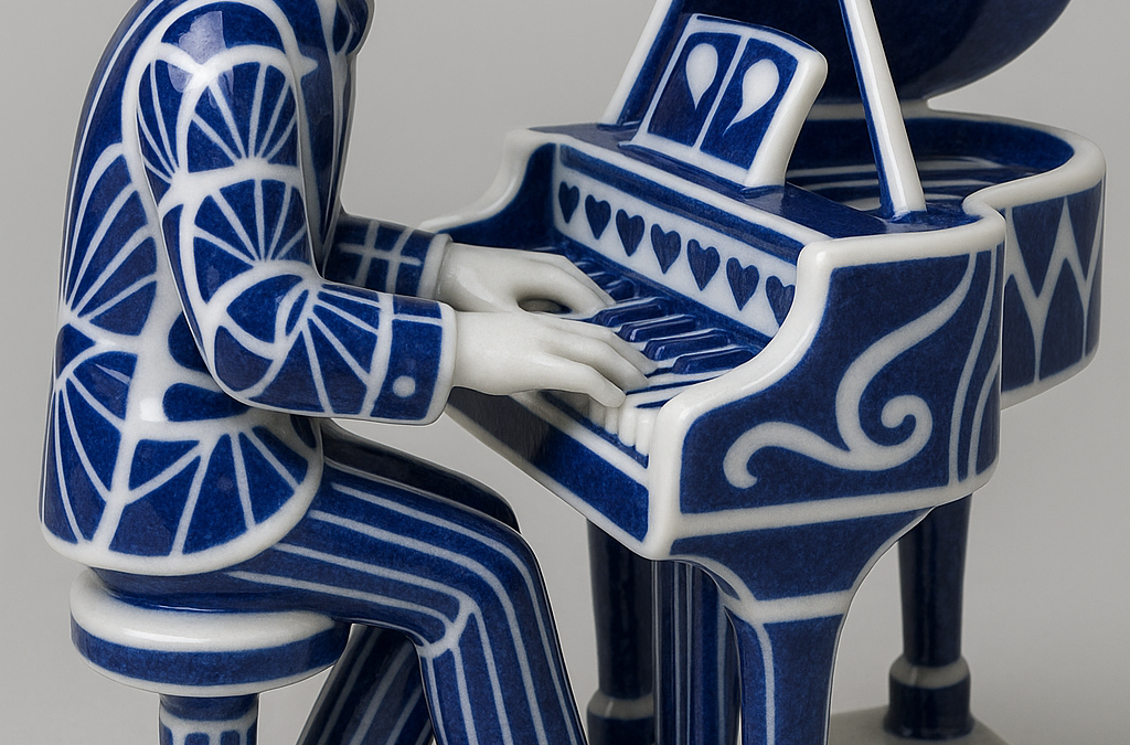 James Rhodes apoya la artesanía gallega adquiriendo piezas de Sargadelos